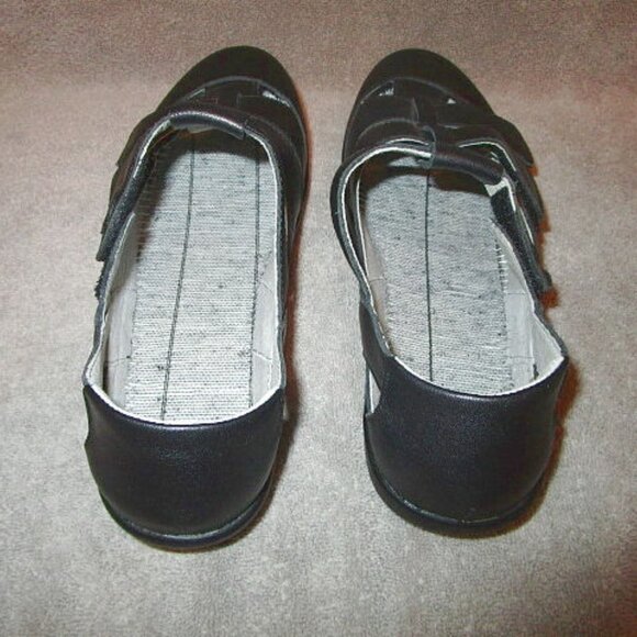 Alegria TRAQ Black Out LEATHER Comfort Size 38 US 8 8.5 SANDALS Fisherman ADJUST - Picture 6 of 13